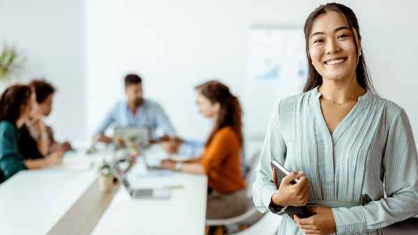 Business owner at a meeting