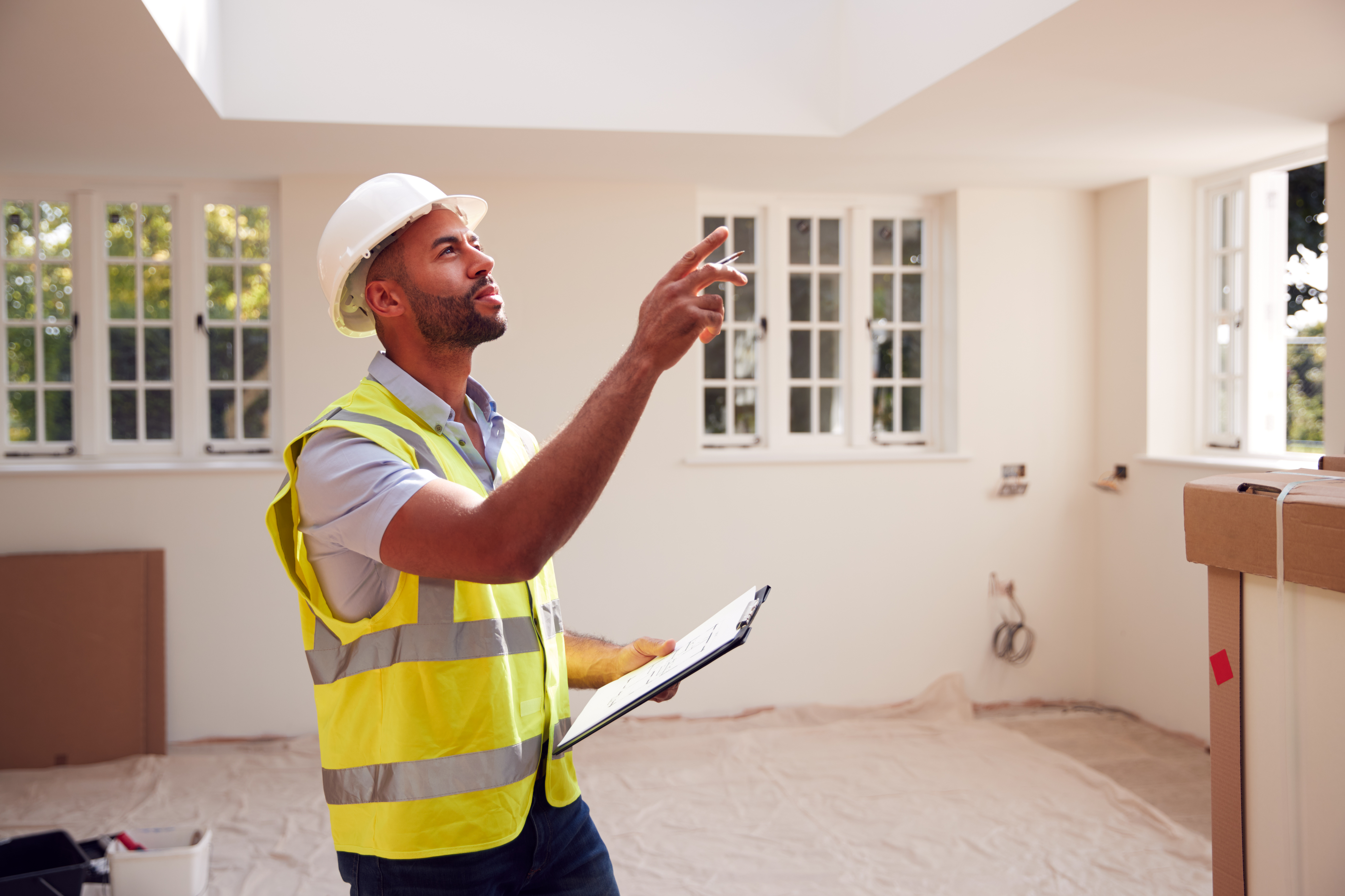 Man inspecting home