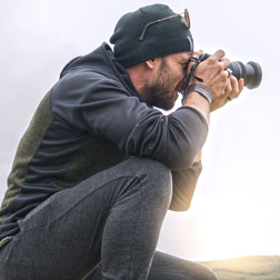 Photographer taking a picture