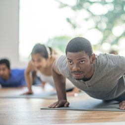 Fitness class in progress