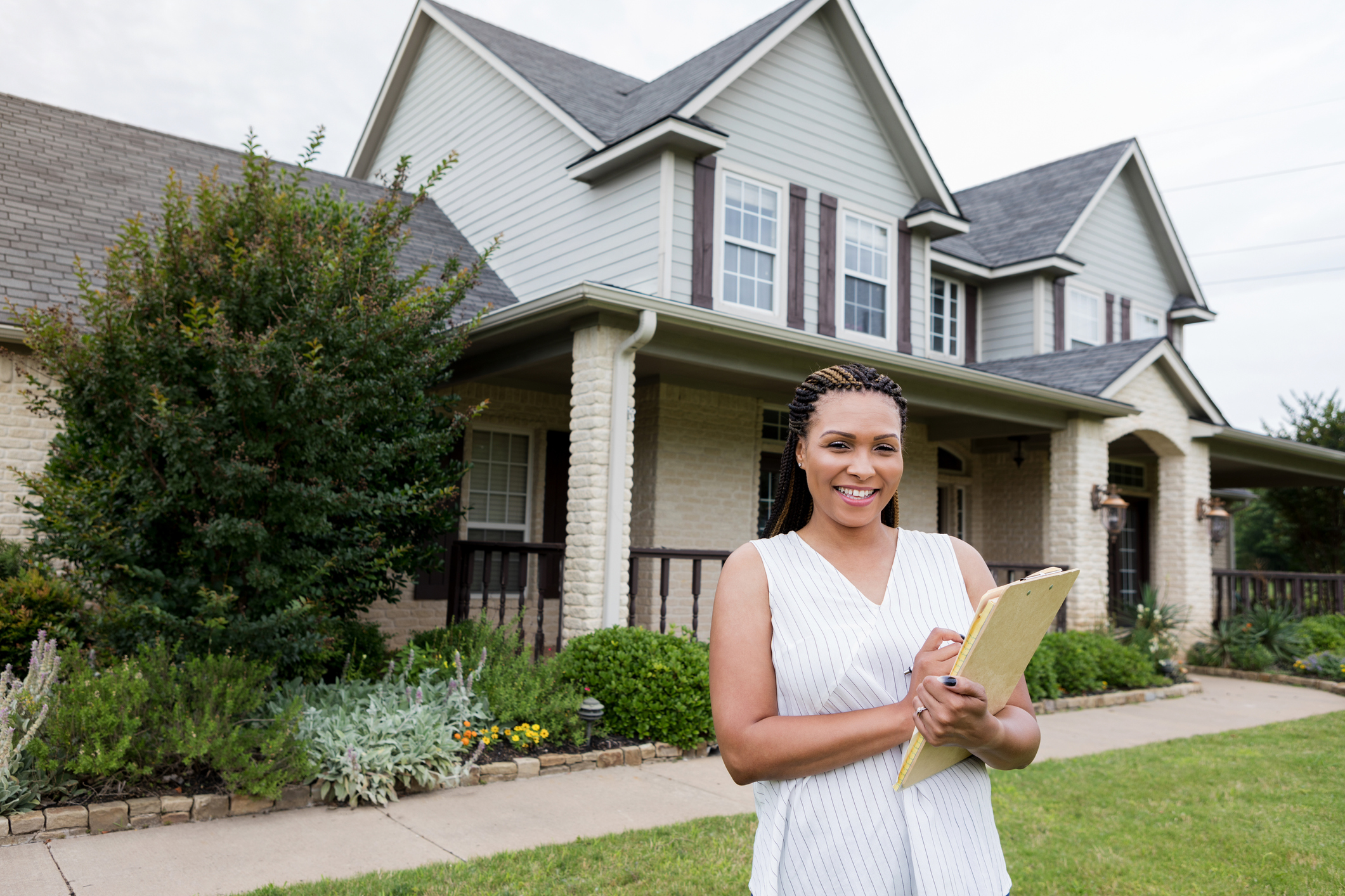 Happy realtor or owner