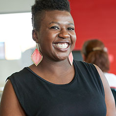Woman smiling