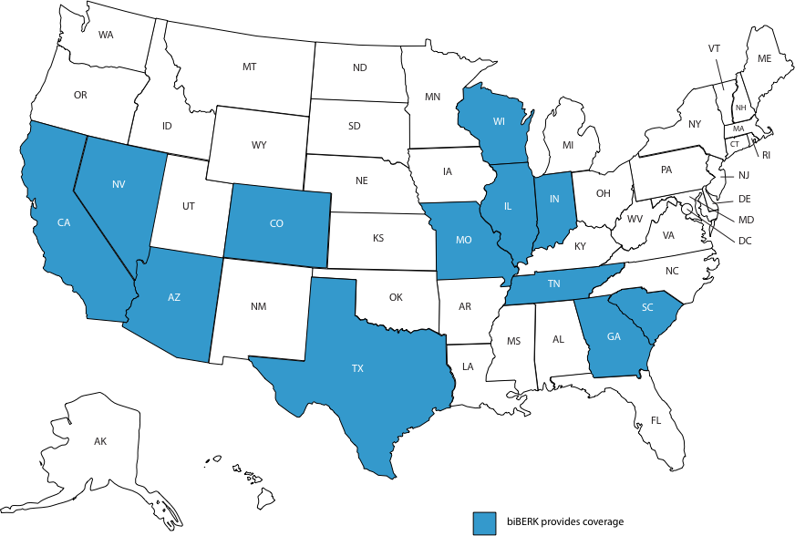 Commercial Auto Coverage Map