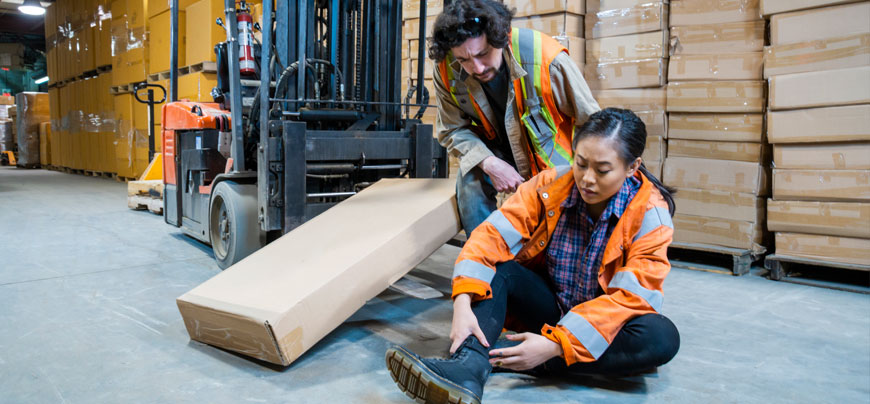 Worker sustains injury to their leg at their job