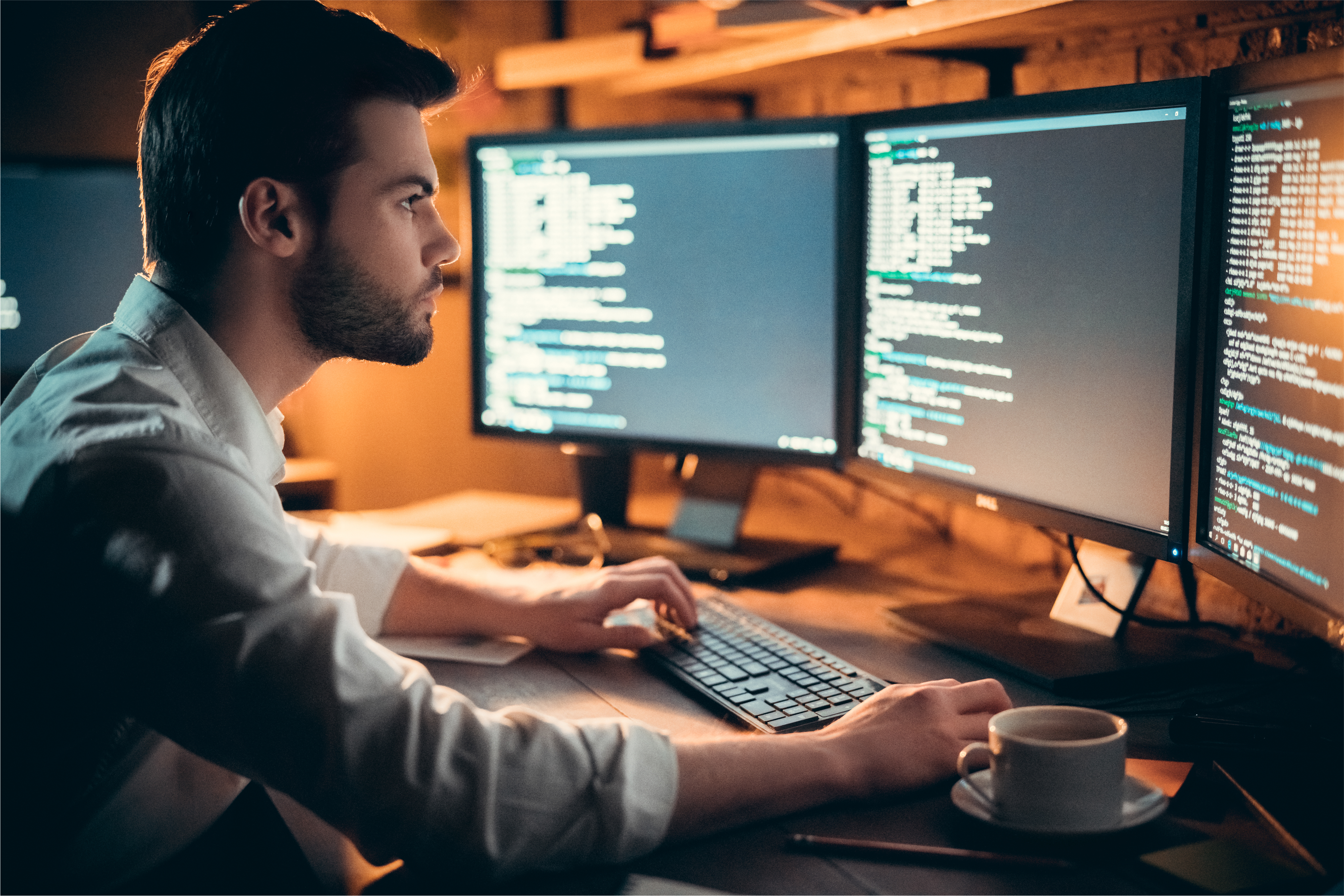 Office Worker Happy To Have Insurance