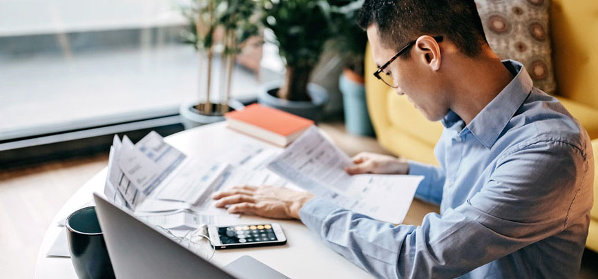 Man working at desk
